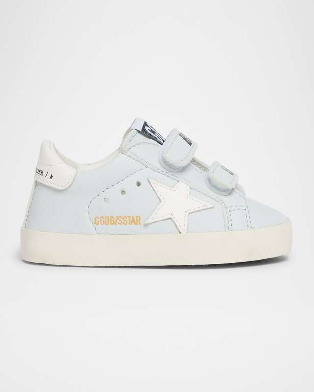 Boy's School Leather Low Top Sneakers, Baby